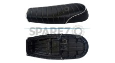Royal Enfield GT and Interceptor 650cc Genuine Leather Black Dual Seat D22 - SPAREZO